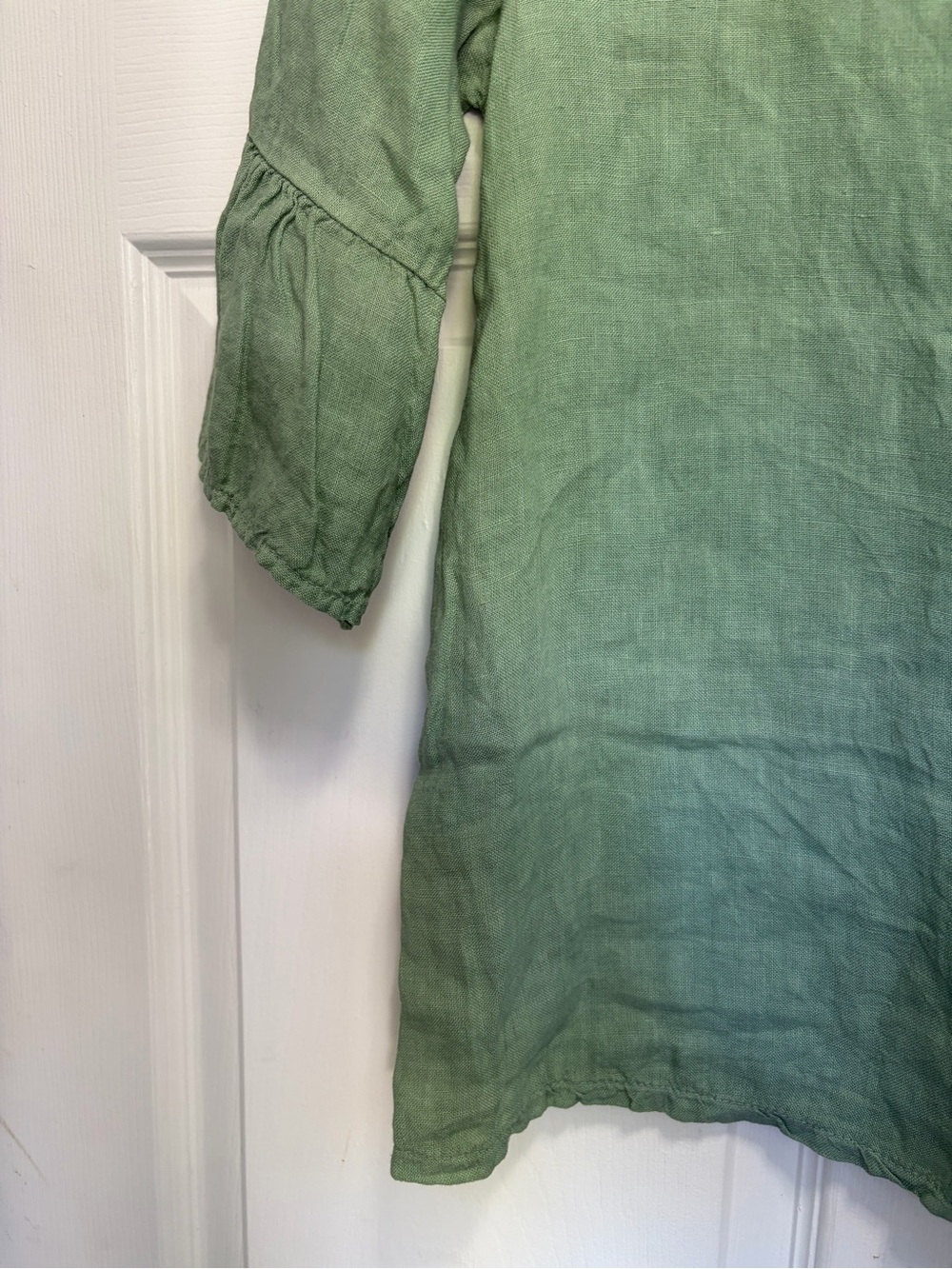 Linen Blouse Ruffle Sleeves TERZO MILLENNIO LARGE - Picture 9 of 10
